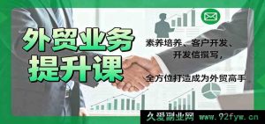 外贸人核心能力进阶实战教程：外贸实战技能+精准拓客技巧+高效邮件模板，助力业绩倍增从小白到外贸精英速成指南-每日必学网