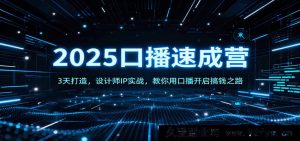 设计师2025口播变现特训营：3天速成个人IP实战技巧，教你用口播开启副业搞钱路径-每日必学网
