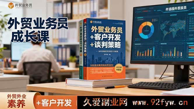 图片[1]-（16250期）外贸新人实战课：职业能力提升+客源开发+谈判技巧，精通外贸全流程-每日必学网