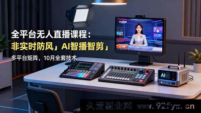 图片[1]-16279期全平台无人直播秘籍：非实时防风、AI智播智剪及多平台矩阵技术，10月全套大放送-每日必学网