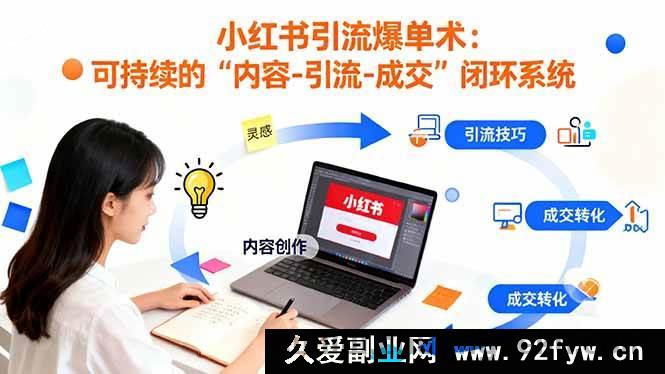 图片[1]-16362期：小红书低成本持续引流爆单秘籍：打造“内容-引流-成交”高效闭环-每日必学网