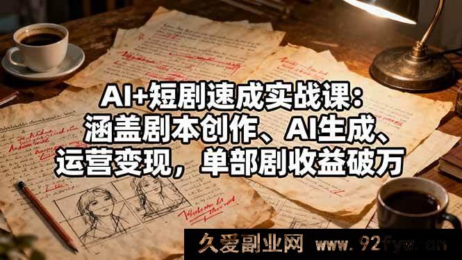 图片[1]-（16359期）AI赋能短剧实战秘籍：从创意剧本到AI创作再到运营变现，轻松实现单部剧破万收益-每日必学网