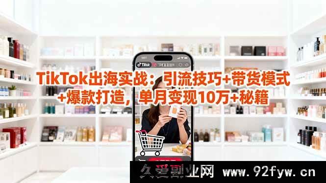 图片[1]-（16358期）「TikTok出海攻略」引流新招+带货门道+爆款塑造，月入十万+的实操秘籍-每日必学网
