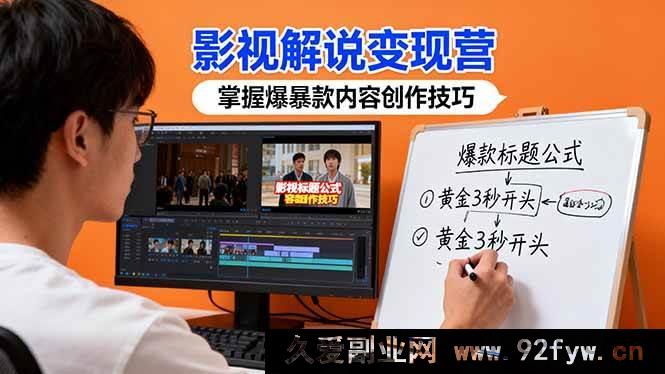 图片[1]-（16348期）影视解说变现秘籍：借30+实战案例解锁爆款创作技巧与盈利密码-每日必学网
