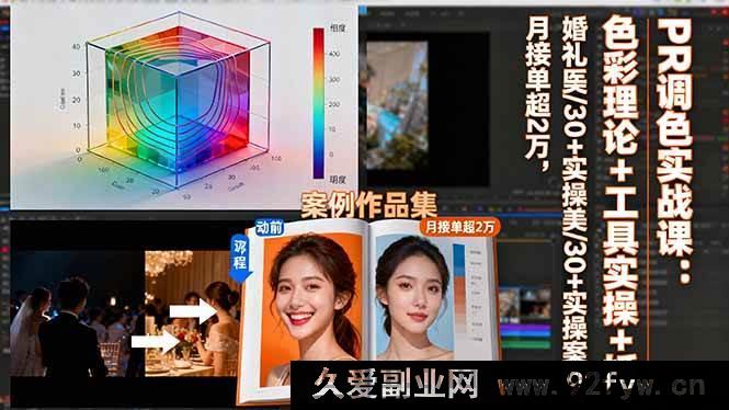 图片[1]-16336期PR调色秘籍：色彩理论+工具实操+婚礼医美30+案例，月入超2万不是梦-每日必学网