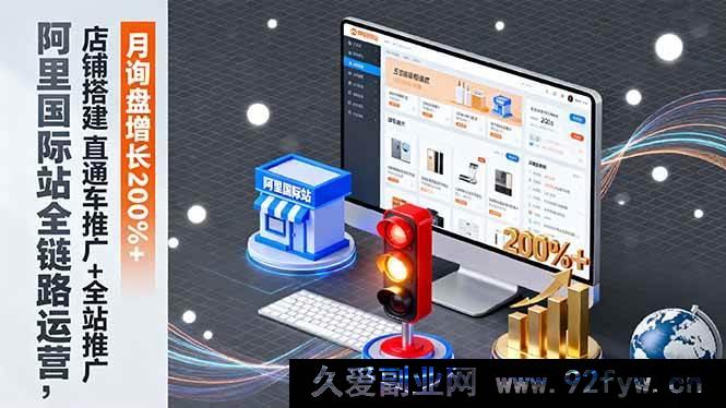 图片[1]-16311期阿里国际站运营秘籍：店铺搭建、直通车及全站推广，月询盘激增超200%-每日必学网