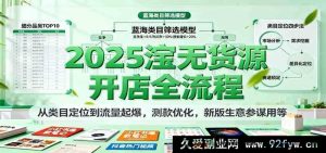 2025淘宝零货源开店全攻略，涵盖类目精准定位、流量暴增秘籍、测款及新版生意参谋优化使用指南-每日必学网