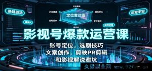 影视号爆火运营秘籍:精准账号定位、热门选剧窍门、吸睛文案创作、剪映PR剪辑全攻略及影视解说避雷指南-每日必学网