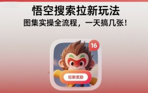 悟空搜索拉新玩法，图集实操全流程，一天搞几张-每日必学网