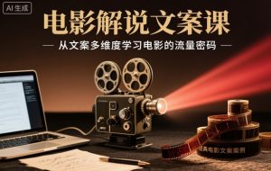 电影解说文案课，从文案多维度学习电影的流量密码-每日必学网