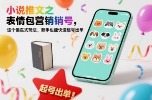 小说推文之表情包营销号，这个傻瓜式玩法，新手也能快速起号出单-每日必学网