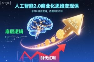 人工智能2.0商业化思维变现课,学习AI底层逻辑,把握时代红利-每日必学网