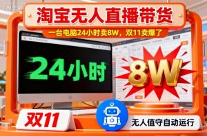 淘宝无人直播带货，一台电脑214小时卖8W，双11卖爆了【揭秘】-每日必学网