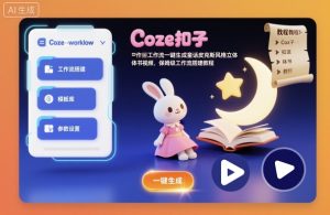 Coze扣子工作流一键生成童话皮克斯风格立体书视频,保姆级工作流搭建教程-每日必学网