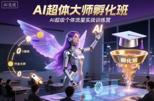AI超体大师孵化班，AI超级个体流量实战训练营-每日必学网