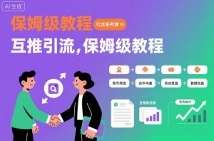 引流系列课15：互推引流，保姆级教程【文档】-每日必学网