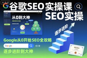 谷歌SEO实操课,Google从0开始SEO全攻略,逐步进阶到大神-每日必学网