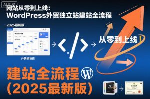网站从零到上线：WordPress外贸独立站建站全流程（2025最新版）-每日必学网