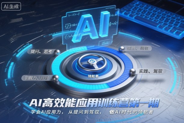 AI高效能应用训练营第一期,学会AI应用力,从提问到驾驭,做AI时代的领航者-每日必学网