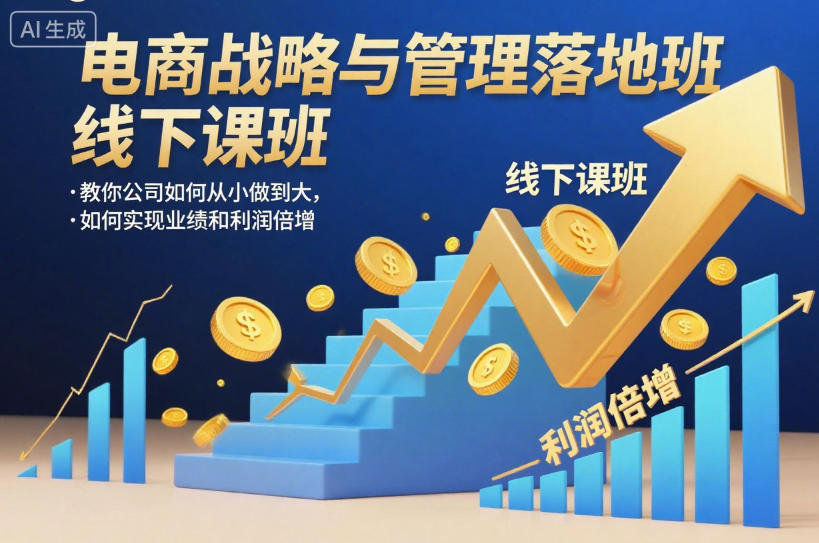 久爱副业网,网赚项目,网赚论坛博客网分享电商战略与管理落地班线下课,教你公司如何从小做到大,如何实现业绩和利润倍增【录音】