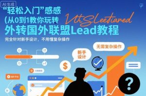 国外联盟賺美刀项目，从0到1教你玩转国外联盟Lead教程，纯新手可操作性100%-每日必学网