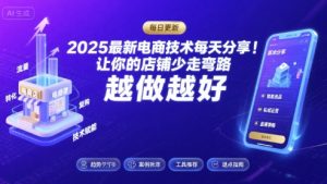 2025最新电商技术每天分享，让你的店铺少走弯路，越做越好(更新11月)-每日必学网