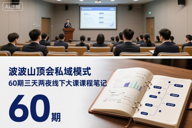 久爱副业网,网赚项目,网赚论坛博客网分享波波山顶会私域模式60期三天两夜线下大课课程笔记（文档）