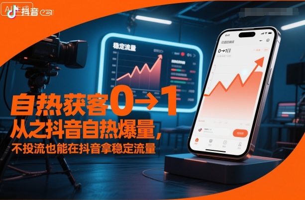 久爱副业网,网赚项目,网赚论坛博客网分享自热获客从0到1之抖音自热爆量，不投流也能在抖音拿稳定流量