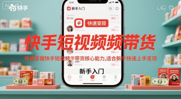 久爱副业网,网赚项目,网赚论坛博客网分享快手短视频带货，快速掌握快手短视频带货核心能力，适合新手快速上手变现