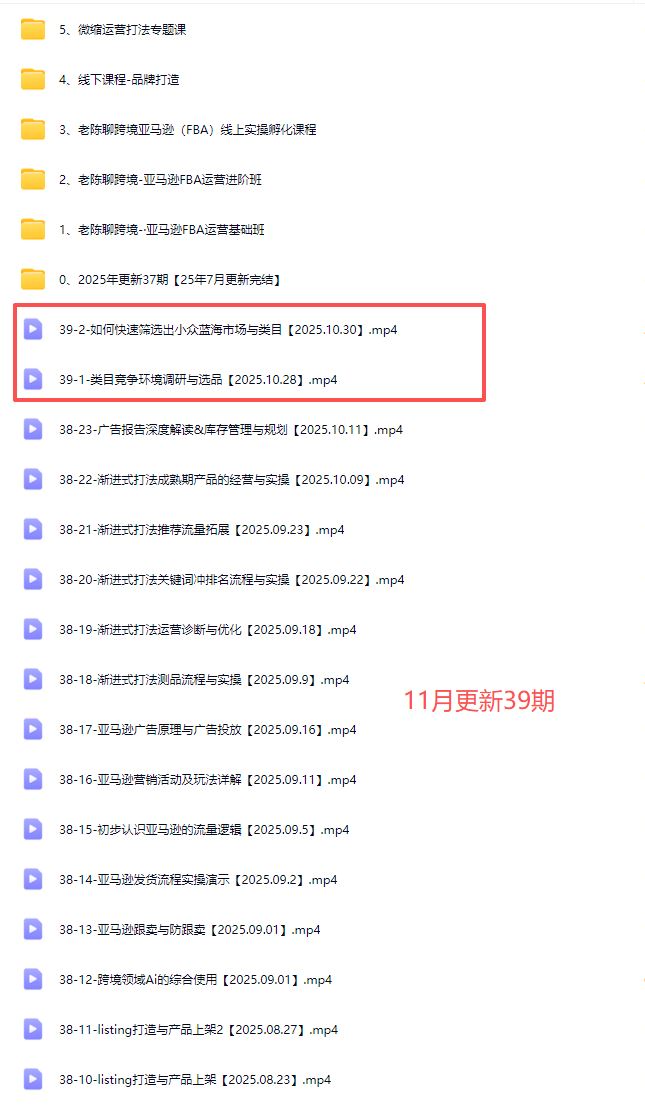 图片[2]-老陈聊跨境-25年亚马逊实操通关训练营39期11月一手更新(价值11999元)_-每日必学网