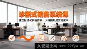 16435期：深度剖析诊断式销售系统课，构建标准化销售体系，显著提高成交转化率-每日必学网