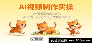 AI视频创作实战：萌宠飞天橘猫、魅力美女题材，借助可灵、ViduAl及通义万相实现文生图转视频技巧-每日必学网