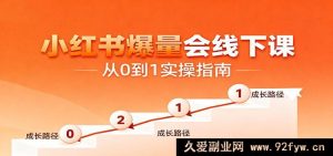 小红书流量激增线下特训，全方位解锁运营秘籍，手把手教你0基础打造火爆店铺攻略-每日必学网