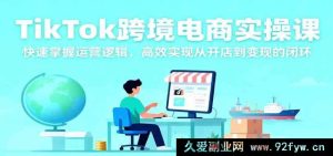 TikTok海外电商实战课程，迅速领悟运营思路，极速达成从入驻到盈利全流程-每日必学网