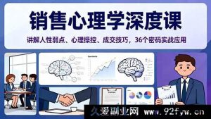 （16456期）销售心理学核心课：剖析人性弱点、心理操控秘诀及36个成交密码实战运用-每日必学网