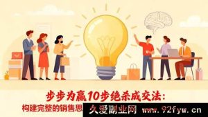 （16465期）10步绝杀成交秘籍：打造完备销售思维架构，精通高效成交关键心法-每日必学网