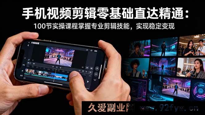 图片[1]-（16466期）从手机视频剪辑小白到大神：100节实操课助你精通专业剪辑技能，开启稳赢之路-每日必学网