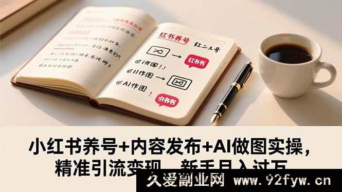 图片[1]-16498期！小红书养号及内容发布+AI做图实战，新手精准引流月入过万秘籍-每日必学网