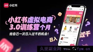 （16512期）2025年最后1月！小红书虚拟电商3.0训练营带你日赚超千！-每日必学网
