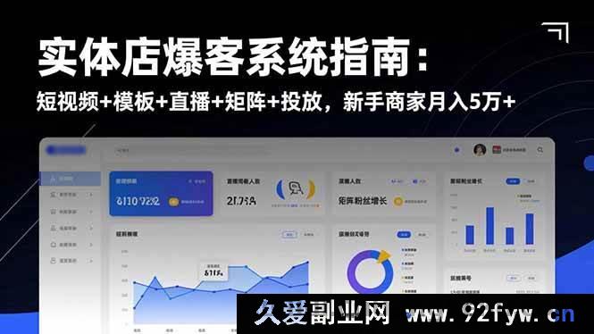 图片[1]-（16541期）实体店爆客秘籍大公开：短视频模板直播矩阵投放全攻略，新手商家轻松月赚5万+-每日必学网