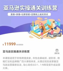 老陈聊跨境-25年亚马逊实操通关训练营39期11月一手更新(价值11999元)_-每日必学网