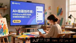 （16597期）AI绘画创作特训：打通Midjourney到艺术创作路径，全方位培育高酬AI人才，轻松月入3w+-每日必学网