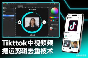Tiktok中视频纯搬运剪辑去重技术，外来技术，自行测试-每日必学网