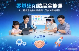 零基础AI精品全能课,人人都能学会的AI精品课,学会AI拥抱时代-每日必学网