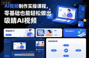 AI视频制作实操课程，零基础也能轻松做出吸睛AI视频-每日必学网