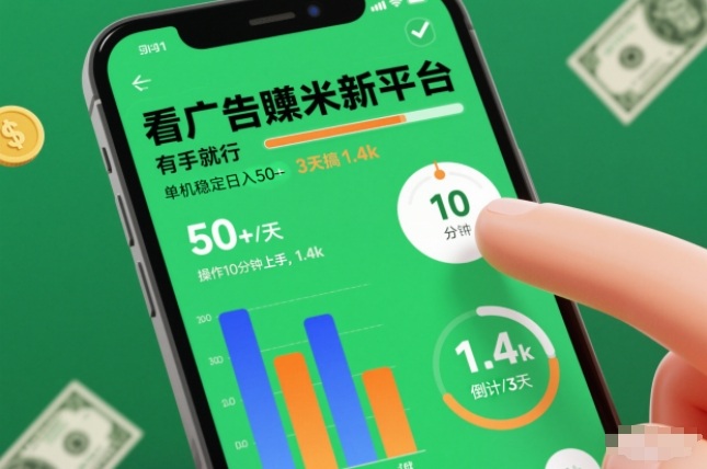 久爱副业网,网赚项目,网赚论坛博客网分享看广告賺米新平台，有手就行，单机稳定日入50+，操作10分钟上手，3天搞了1.4k【揭秘】