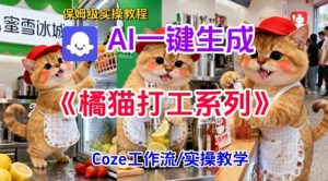 Coze扣子工作流一键生成胖橘猫打工短视频,保姆级实操搭建教学-每日必学网
