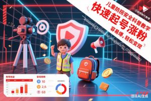 儿童防拐安全科普知识视频制作教学，快速起号涨粉，容易爆，轻松变现-每日必学网