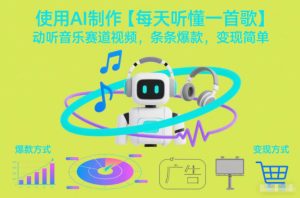 使用AI制作【每天听懂一首歌】动听音乐赛道视频，条条爆款，变现简单-每日必学网