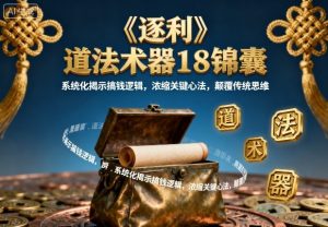 《逐利》道法术器18锦囊，系统化揭示搞钱逻辑，浓缩关键心法，颠覆传统思维（更新）-每日必学网